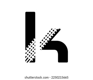 M Letter Logo Design Simple Black Letter Concept Illustration