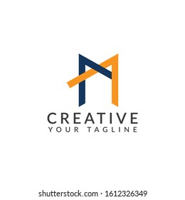 M Letter Logo Design Template. Creative  design template vector. company logo, business logo idea and corporate Icon logo