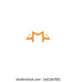 M letter logo design template