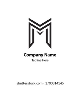 M Letter Logo Design Template- Flat Logo Design- Minimalist Logo- M Logo For All Company.