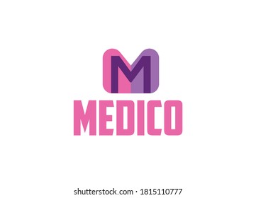 M letter logo design and template