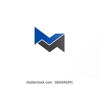 M letter logo design template