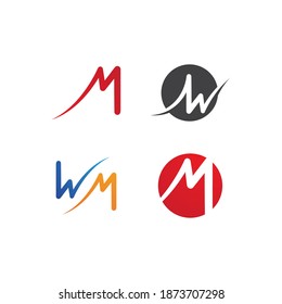 Ilustración vectorial de plantilla de diseño de logotipo de letra M