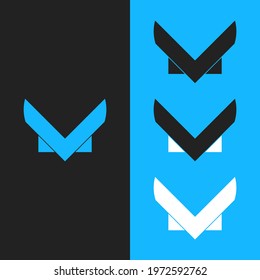 M letter logo design template