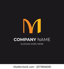 M letter logo design template