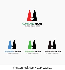 M Letter logo design template for company and brand