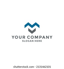 Descarga de la plantilla de diseño de logotipo de letra M