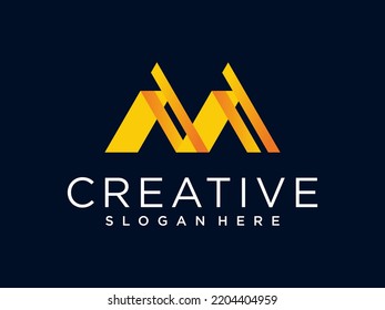 M Letter Logo Design Template