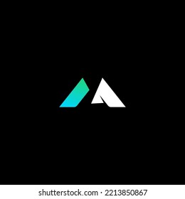 Elementos de plantilla de diseño de logotipo de letra M. Logo de la letra digital abstracta moderna. Ilustración vectorial.