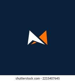 M Buchstaben Logo Design Template Elemente. Modernes abstraktes Logo für digitale Buchstaben. Vektorgrafik.