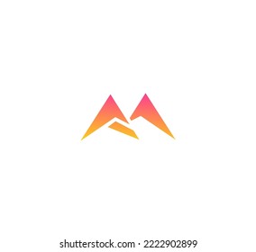 Elementos de plantilla de diseño de logotipo de letra M. Logo de la letra digital abstracta moderna. Ilustración vectorial.