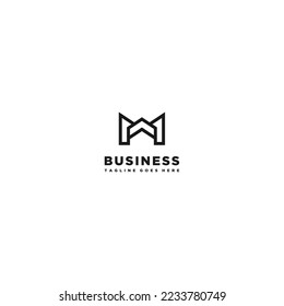 M letter logo design template