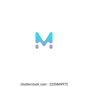 M letter logo design template elements. Modern abstract digital alphabet letter logo. Vector illustration. Technology M logo.
