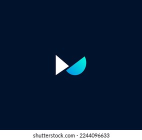 M letter logo design template elements. Modern abstract digital alphabet letter logo. Vector illustration.