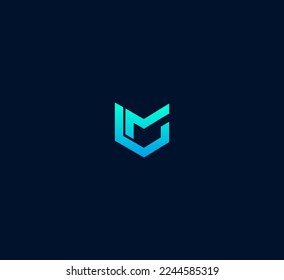 Elementos de plantilla de diseño de logotipo de letra M. Logo de la letra digital abstracta moderna. Ilustración vectorial.
