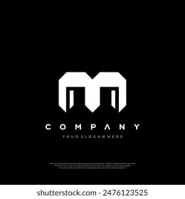M-Buchstabe Logo Design Vorlage in Rot. Grafisches Alphabet-Symbol für Corporate Business Identity. Kreatives typografisches Symbolkonzept. Vektorgrafik Element Premium Design