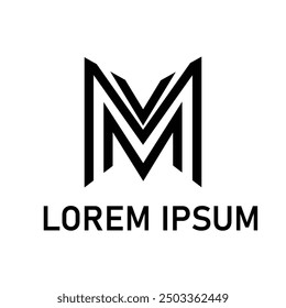 Elemento de Plantilla de diseño de logotipo de letra M