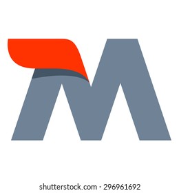 M letter logo design template. Fast speed vector unusual letter. Vector design template elements for your application or company.