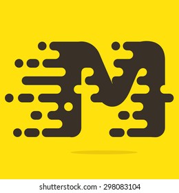 M letter logo design template. Fast speed taxi service letter. Vector design template elements for your application or company.