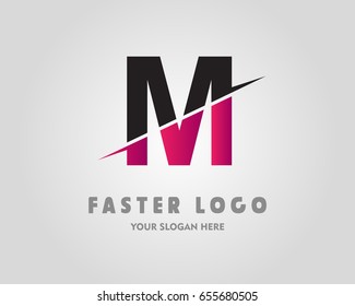 M Letter Logo Design Template Element