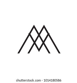 M letter logo design vector icon template