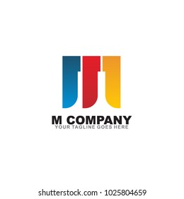 M letter logo design vector icon