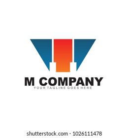 M letter logo design vector icon