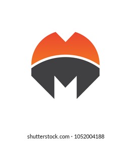 M letter logo design vector template