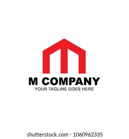 M letter logo design vector template