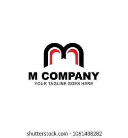 M letter logo design vector icon template