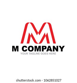 M letter logo design vector icon