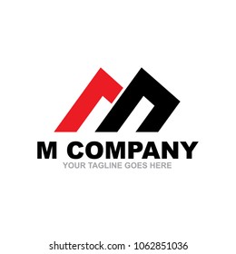 M letter logo design vector icon