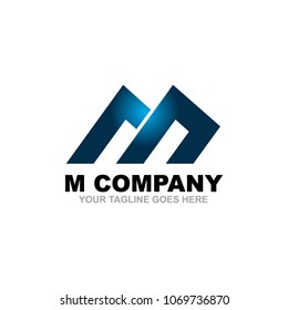 M letter logo design vector template