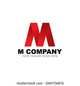 M letter logo design vector template