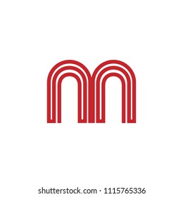 M letter logo design vector template