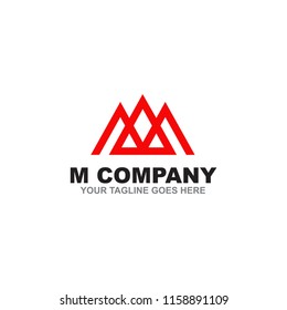 M letter logo design vector template