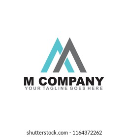 M letter logo design vector template