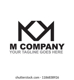 M letter logo design vector template
