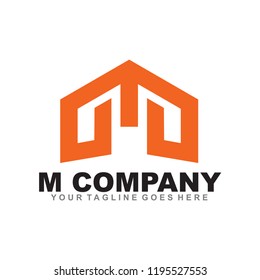 M letter logo design vector template