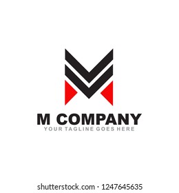 M letter logo design vector template
