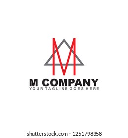 M letter logo design vector template