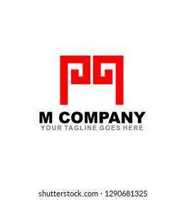 M letter logo design vector template