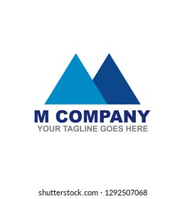 M letter logo design vector template
