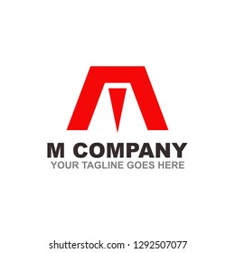 M letter logo design vector template