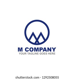 M letter logo design vector template