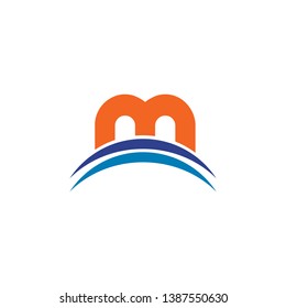 M letter logo design vector template
