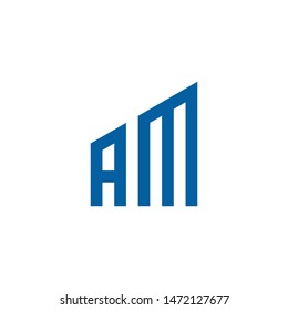 A M letter logo design vector