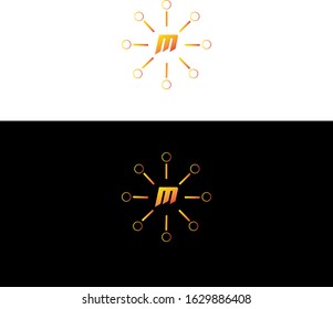 M Letter Logo Design Vector Template
