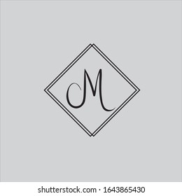 M letter logo design with vector graphic