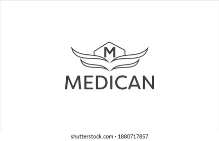 Diseño de logotipo de letra M y plantilla de vector